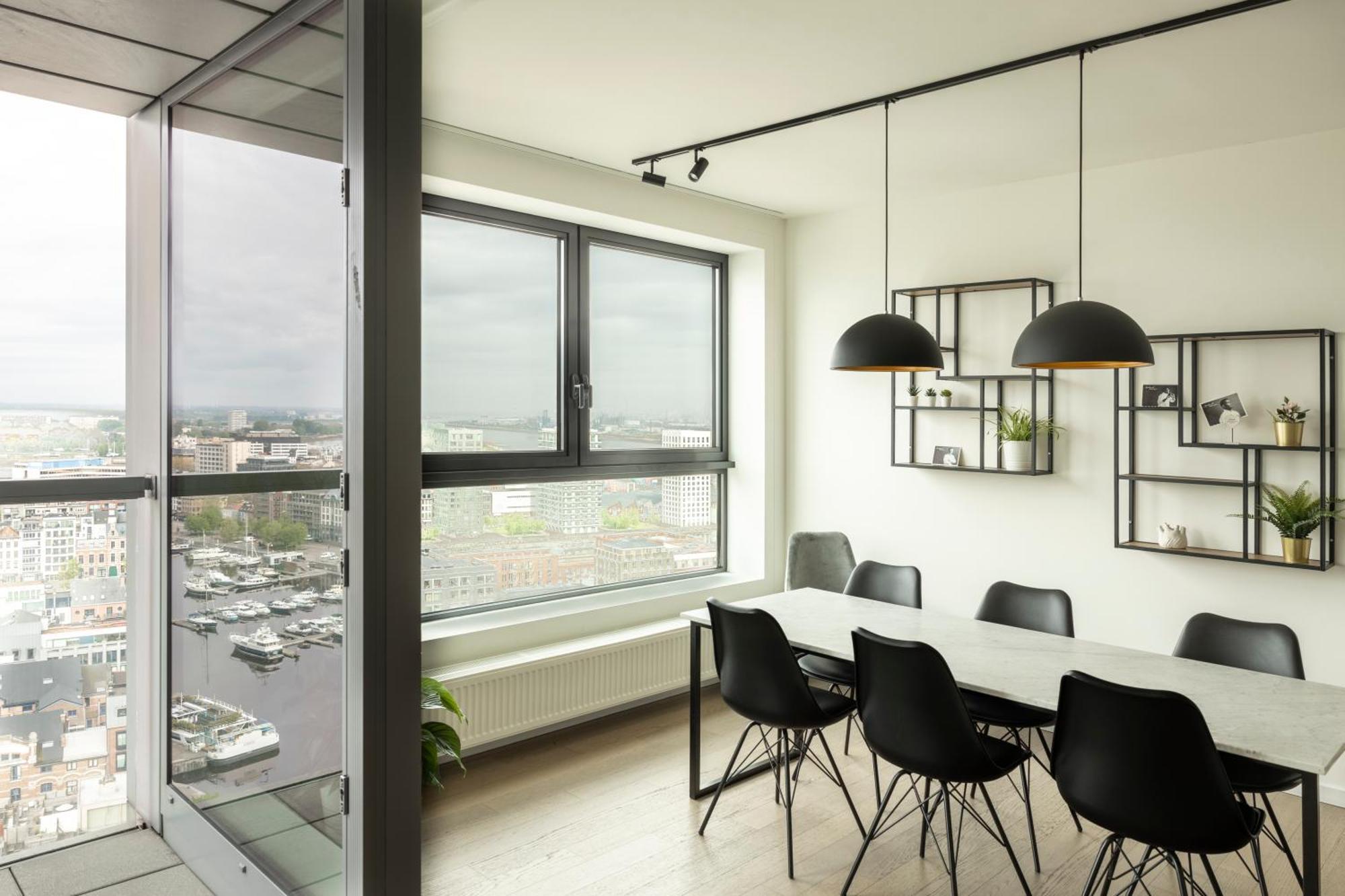 Uniek Appartement - Mooiste En Hoogste Uitzicht Op Antwerpen! - Incl Gratis Parking Exterior foto